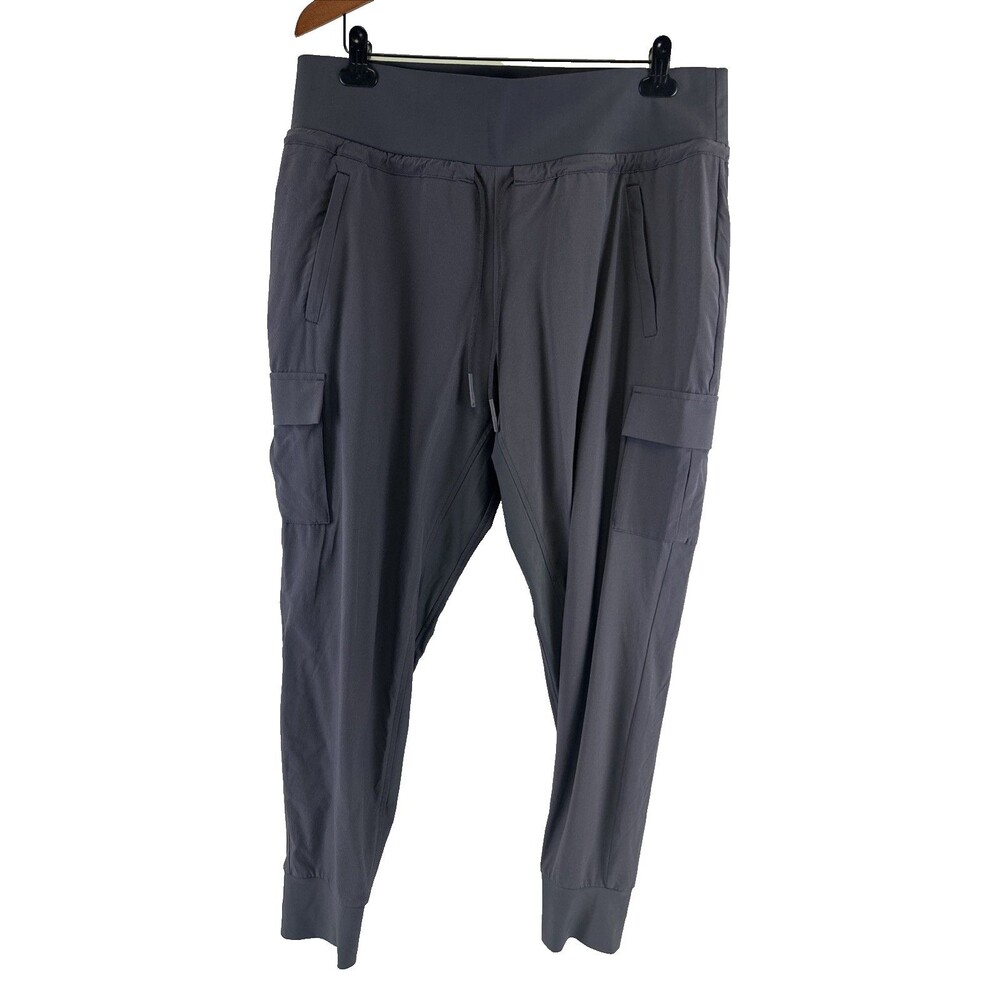Athleta Sutton Jogger Gray Drawstring 405713 Cargo Pockets Lightweight Women 16 - Picture 3 of 14